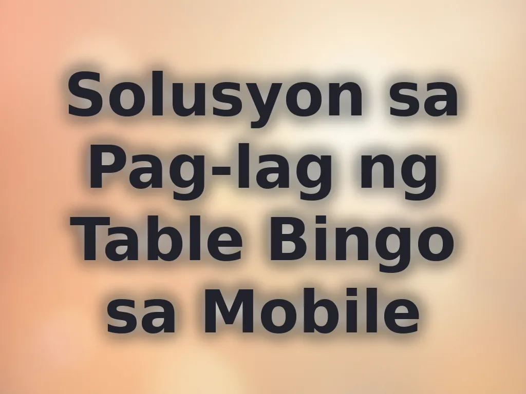 Solusyon sa Pag-lag